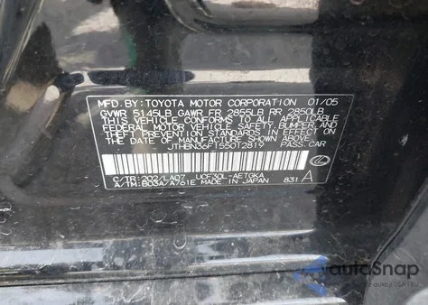 2005 Lexus Ls 430 z USA, uszkodzony, nr VIN JTHBN36F155012819